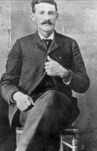 Tom 'Black Jack' Ketchum in a 1901 portrait, the outlaw who frequented La Belle before his capture.