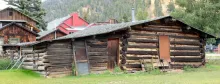 The Sylvester M. Mallette Cabin, a hand-hewn log cabin built in 1882 in Red River, photographed in 2012.